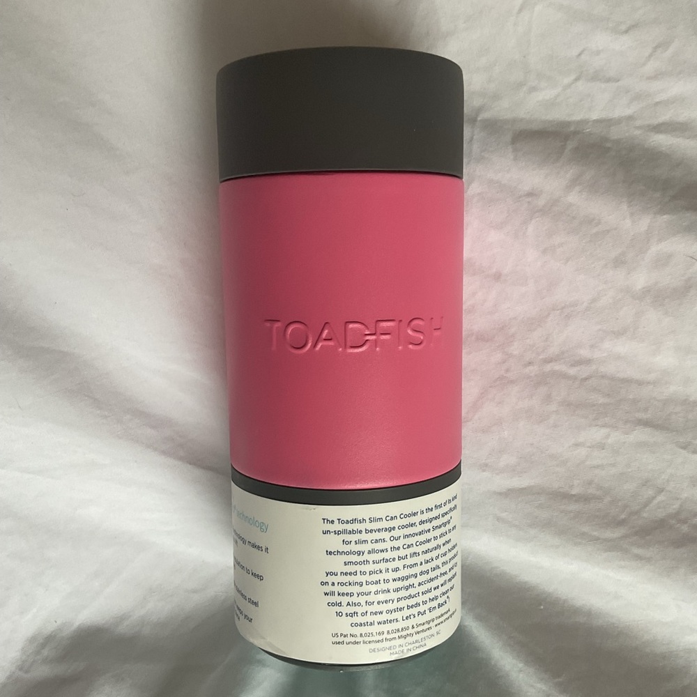 NEW Toadfish Insulated Stainless Steel Non-Tipping Can Cooler Bubblegum Pink - Picture 2 of 8